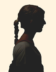 Kate Atkinson Boehme at his desk creating this collection